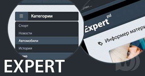PSD Макет для сайта "Expert"