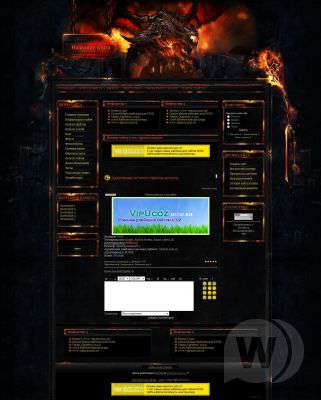 Шаблон World of Warcraft 3 для сайтов UCOZ (+ рабочий конструктор) by BUGER