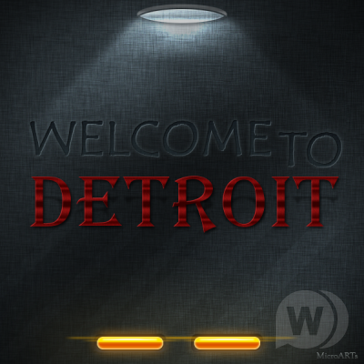 Welcome To Detroit - PSD исходник