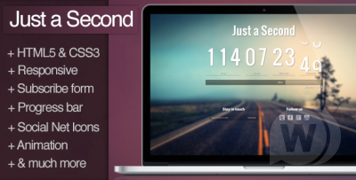 Themeforest - Just a Second - Coming Soon Page - RIP