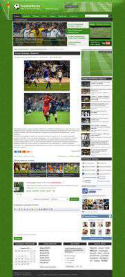 FootballNews - красивый шаблон для футбольных и спортивных сайтов от RefinedStudio