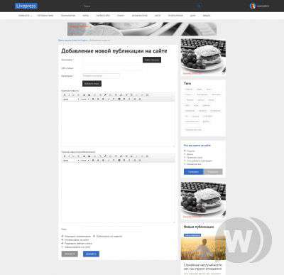 Livepress - адаптивный универсальный блоговый шаблон DLE 10.x (SanderArt)