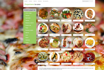 Дизайн кулинарного сайта - html