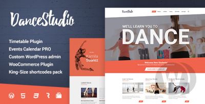 Dance Studio v1.1.7 - шаблон WordPress для танцевальных школ и клубов