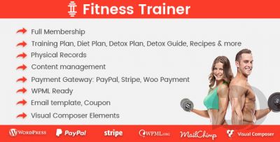 Fitness Trainer v1.5.7 - плагин для тренеров фитнеса WordPress