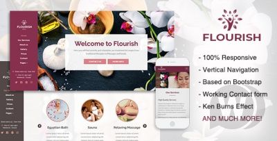 Flourish – HTML5 шаблон салона красоты