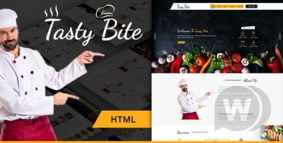 Tastybite – шаблон ресторана HTML5
