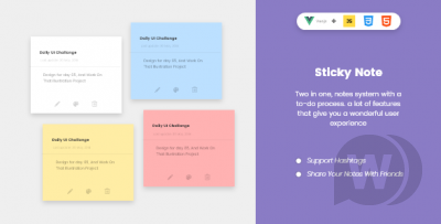 Sticky To-Do Notes - скрипт заметок на VueJS