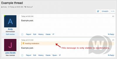 Remove moderated post notice 1.1 - удаляем уведомление "ожидает модерации" для пользователей XenForo 2