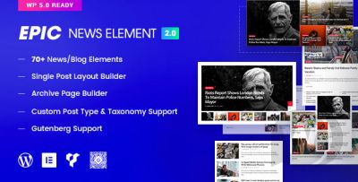 Epic News Elements v2.3.3 NULLED - новостные элементы для Elementor и WPBakery