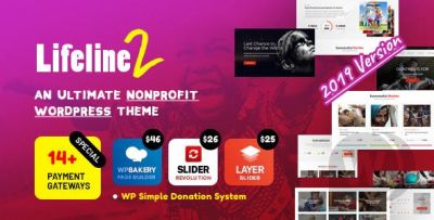 Lifeline 2 v3.7.4 - WordPress шаблон на тему благотворительности 
