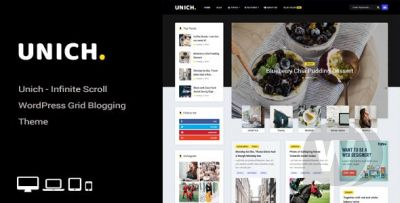 Unich v1.4 - WordPress шаблон для блога с рецептами