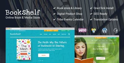 Bookshelf v1.9.1 - шаблон книжного магазина WordPress