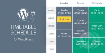 Timetable Responsive Schedule v6.3 - плагин расписания для WordPress