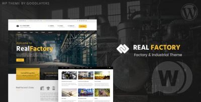 Real Factory v1.3.2 - шаблон для строительных и промышленных компаний WordPress