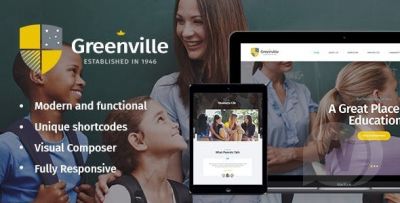 Greenville v1.3.1 - шаблон сайта приватной школы WordPress