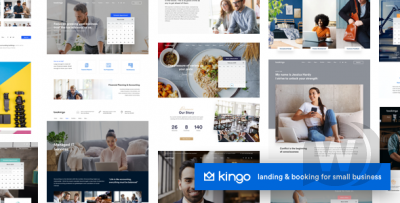 Kingo v2.5 NULLED - шаблон бронирования для малого бизнеса WordPress