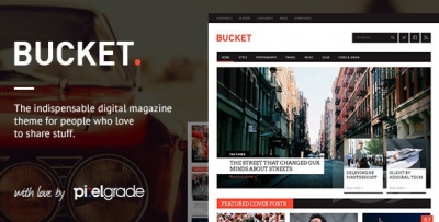 BUCKET v1.7.0 NULLED - тема WordPress в стиле цифрового журнала