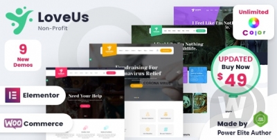 Loveus v2.0 NULLED - некоммерческая благотворительная тема WordPress