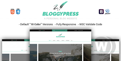 BloggyPress (1.0) - Responsive Personal Blog HTML5 Template