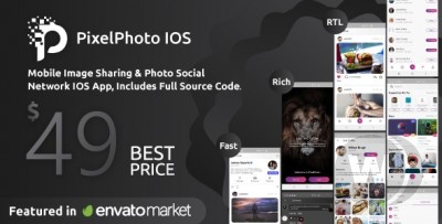 PixelPhoto IOS v1.0.4 - приложение IOS для обмена фотографиями