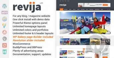 Revija v3.5 NULLED - тема WordPress для блогов и новостей