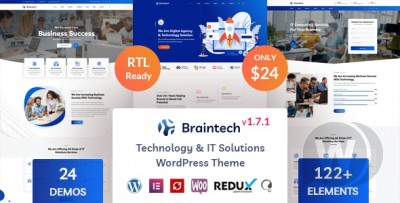 Braintech v2.4.0 NULLED - Technology & IT Solutions WordPress Theme