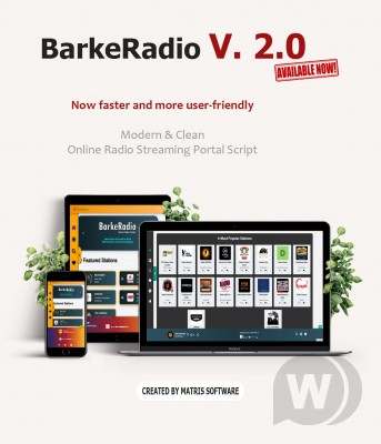 BarkeRadio Online Radio Streaming Portal Script v2.0