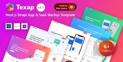Texap v1.0.0 - Next.js Strapi App & SaaS Startup шаблон